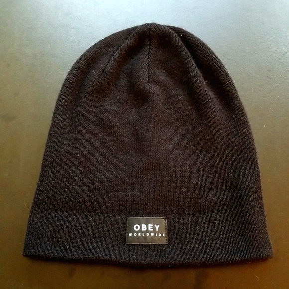 Obey Worldwide Black Beanie | Poshmark